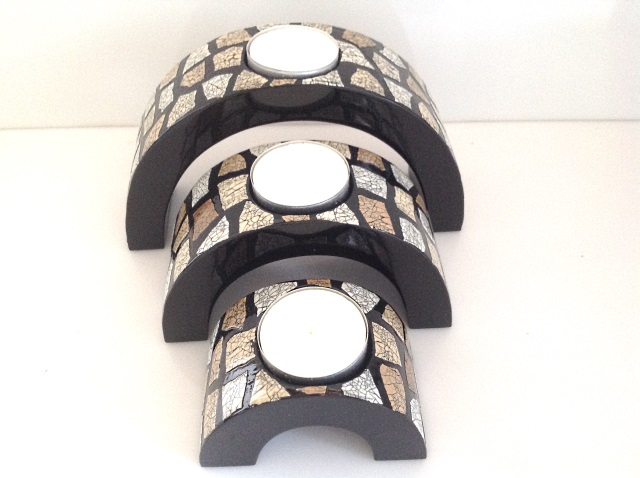 Bougeoir 'trois arches' - modèle 9 Bougeoir 'trois arches' - modèle 9